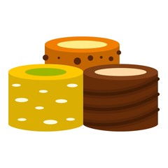 Turkish delights icon isolated