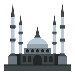 Muslim mosque icon isolated