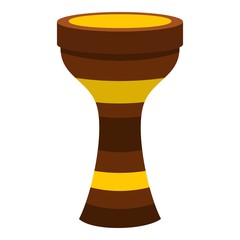 Darbuka musical instrument icon isolated