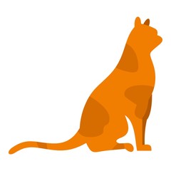 Sitting cat icon isolated
