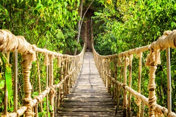 Stoff pro Meter Erstaunlich einfache Hängebrücke über die Schlucht © efired
