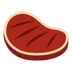 Tenderloin beef steak icon isolated