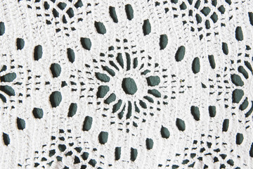 Natural background in the rustic old style of eco-friendly material with lace.Top view flat