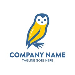 Obraz premium Unique And Colorful Owl Logo