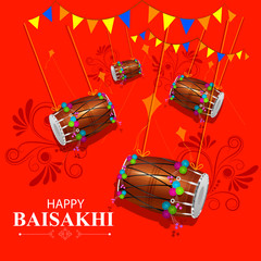 Celebration of Punjabi festival Baisakhi background