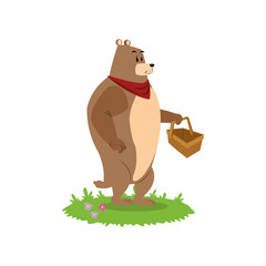 Bear cartoon icon. Animal cute adorable and creature theme. Isolated design. Vector illustration