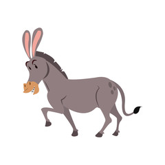 Donkey cartoon icon. Animal cute adorable and creature theme. Isolated design. Vector illustration