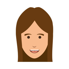 young woman avatar character vector illustration design
