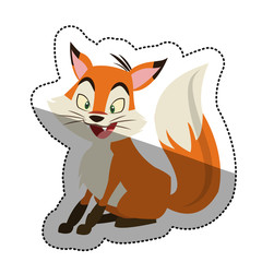 Fox cartoon icon. Animal cute adorable and creature theme. Isolated design. Vector illustration