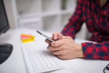 Businesswoman using smart phone