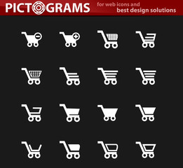 Shopping Bascket icons set