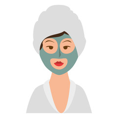 woman in spa character vector illustration design