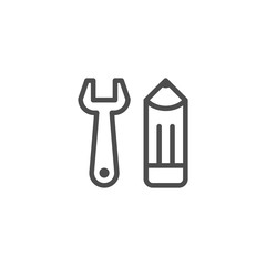 Technical drawing line icon