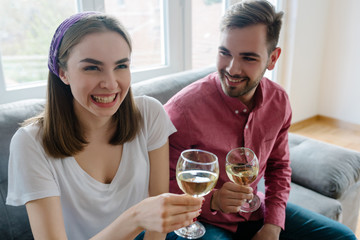 Celebrating their new home together
