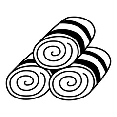 set towels spa icon vector illustration design