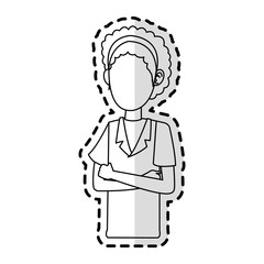 faceless young woman cartoon icon image vector illustration design 