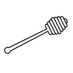 Honey spoon isolated icon vector illustration design