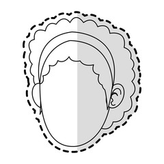 faceless young woman cartoon icon image vector illustration design 