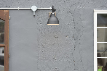 Lamp  on  street wall background