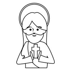 jesuschrist avatar character icon vector illustration design
