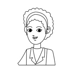 young woman in uniform  cartoon icon image vector illustration design 