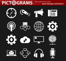 Communication icons set