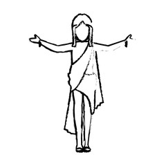 Fototapeta na wymiar jesuschrist avatar character icon vector illustration design