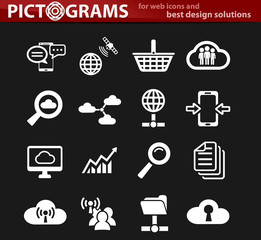 data analytic icon set