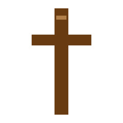 christian cross isolated icon vector illustration design