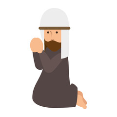 arab character avatar icon vector illustration design