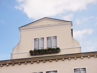 Two closed windows, in Chioggia, Italy
