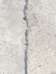 Cemented crack in concrete