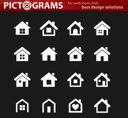 Houses icons set