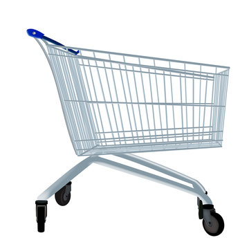 Shopping cart isolated on white background. shopping basket.