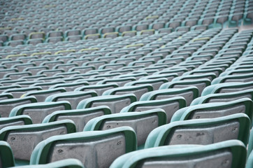 Empty seats in rows