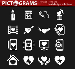 love icon set