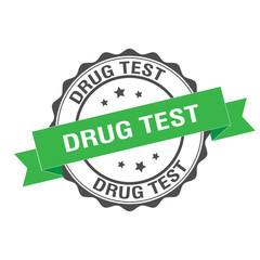 Drug test stamp illustration