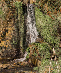 Waterfalls during sprintime  at Hardcastle Crags, Hebden Bridge, Yorkshire, UK