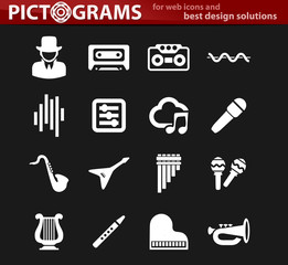 Music icons set