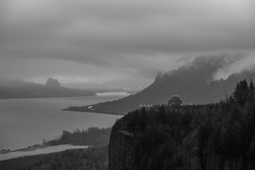 Black and White lookout tower