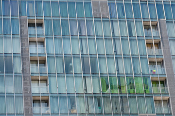 Fototapeta na wymiar Apartment building / Exterior view of apartment building.