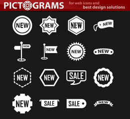 Fototapeta premium New stiker and label set icons