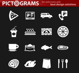 Restaurant icons set