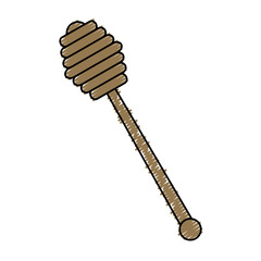 Honey spoon isolated icon vector illustration design