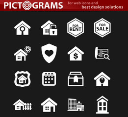 Real estate icons set
