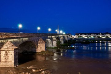 Fototapeta premium Old Bridge in Blois, Loire-et-Cher, Centre, France