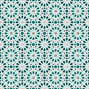 Traditional Arabic geometric seamless pattern.