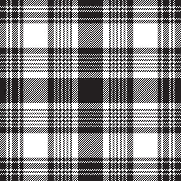 Black checkered plaid seamless pattern