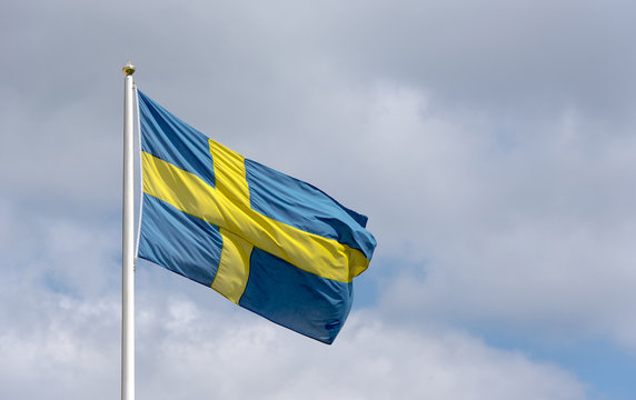 Swedish flag in Stockholm