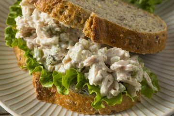 Homemade Healthy Chicken Salad Sandwich